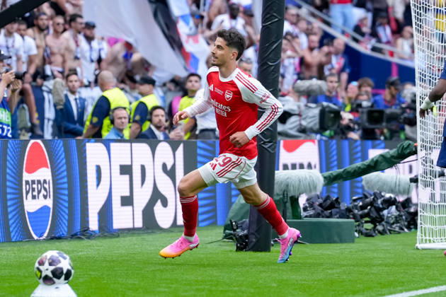 Paris Saint-Germain v Arsenal FC - UEFA Champions League Final 2026 Kai Havertz of Arsenal FC celebrates after scoring during the UEFA Champions League Final match between Paris Saint-Germain FC and Arsenal FC at Puskas Arena on May 30, 2026 in Budapest, Hungary Budapest Puskas Arena Hungary Hungary Copyright: xGiuseppexMaffiax 260530UCLFinal_PSG-Arsenal_GM_06437