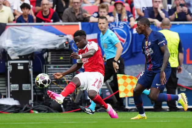 Paris Saint-Germain v Arsenal FC - UEFA Champions League Final 2026 Bukayo Saka of Arsenal FC during the UEFA Champions League Final match between Paris Saint-Germain FC and Arsenal FC at Puskas Arena on May 30, 2026 in Budapest, Hungary Budapest Puskas Arena Hungary Hungary Copyright: xGiuseppexMaffiax 260528UCLFinal_PSG-Arsenal_GM_07244