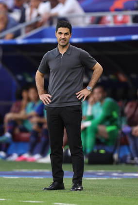 Budapest, Hungary, 30th May 2026. Mikel Arteta manager of Arsenal during the Paris Saint Germain vs Arsenal UEFA Champions League Final match at Puskas Arena, Budapest. Picture credit should read: David Klein Sportimage EDITORIAL USE ONLY. No use with unauthorised audio, video, data, fixture lists, club league logos or live services. Online in-match use limited to 120 images, no video emulation. No use in betting, games or single club league player publications. SPI_115_DK_PSG_Arsenal SPI-4828-0114