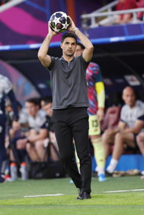 Budapest, Hungary, 30th May 2026. Mikel Arteta manager of Arsenal during the Paris Saint Germain vs Arsenal UEFA Champions League Final match at Puskas Arena, Budapest. Picture credit should read: David Klein Sportimage EDITORIAL USE ONLY. No use with unauthorised audio, video, data, fixture lists, club league logos or live services. Online in-match use limited to 120 images, no video emulation. No use in betting, games or single club league player publications. SPI_118_DK_PSG_Arsenal SPI-4828-0116