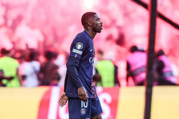Sport, Football, UEFA Champions League season 2025 2026 Final Paris Saint Germain FC Arsenal 30 05 2026, Puskas Arena Budapest Goal celebration Paris Saint Germain after Ousmane Dembele Paris scored a penalty to equalize the score at 1 1, the players rejoice Budapest Puskas Arena Hungary