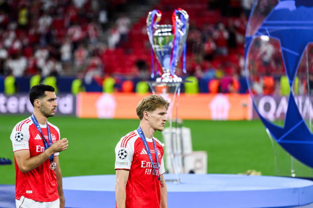 260530 Viktor Gyökeres of Arsenal looks dejected after the UEFA Champions League final match between Paris Saint Germain and Arsenal on May 30, 2026 in Budapest Photo Maxim Thore BILDBYRAN kod MT MT1056 fotboll football soccer fotball uefa champions league champions league paris saint germain arsenal bbeng depp Copyright: MAXIMxTHORE BB260530MT229