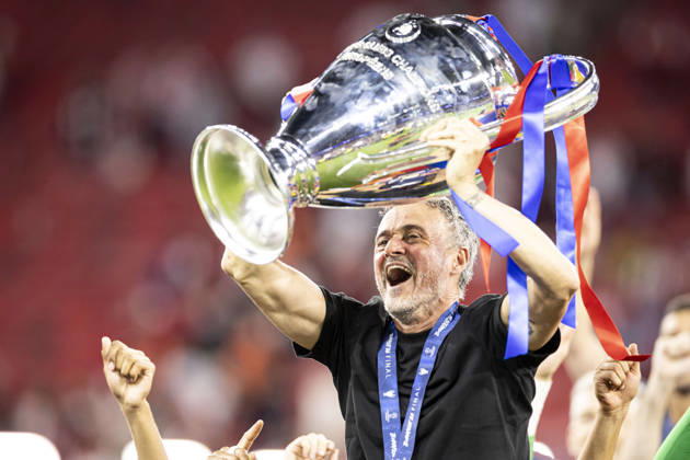 Football: Finale EUFA Champions League 2025-2026 - Paris Saint Germanin (PSG) V Arsenal - Puskas ArÃ na de Budapest Hongrie - 30 05 2026 Deception equipe de Arsenal apres leur defaite Luis Enrique (ESP)  Copyright: xelyxandroxcegarrax