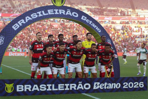 RECORD DATE NOT STATED Flamengo and Coritiba, for the 18th round of the Brazilian championship. Rio de Janeiro (RJ) 05 30 2026 - Flamengo Coritiba Brasilerao Maracana - Flamengo team in a match between Flamengo and Coritiba, for the 18th round of the Brazilian championship, on the afternoon of this Saturday (30), at the Maracana stadium, in Rio de Janeiro.(Foto: Lucas Simonin Gomes Thenews2 imago images) SPO Copyright: xLucasxSimoninxGomesx