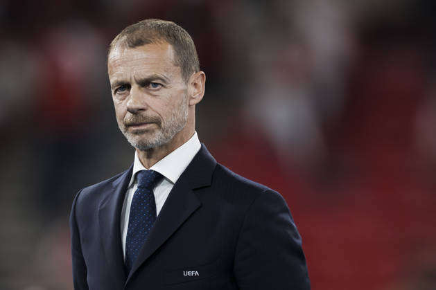 Paris Saint-Germain FC v Arsenal FC - UEFA Champions League Aleksander Ceferin, president of UEFA, looks on during the award ceremony following the UEFA Champions League 2025 26 final football match between Paris Saint-Germain FC and Arsenal FC. Budapest Hungary Copyright: xNicolòxCampox
