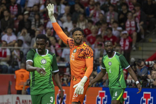 Poland - Nigeria 03.06.2026 football, Warsaw, PGE National Stadium, FIFA , friendly international game match Poland - Nigeria ( mecz towarzyski, pilka nozna, Polska - Nigeria ) image shows: Maduks Okoye (C) photo Katarzyna Plewczynska Fotostyk Copyright: xKatarzynaxPlewczynskax 20260603FCTKPKAPL7726