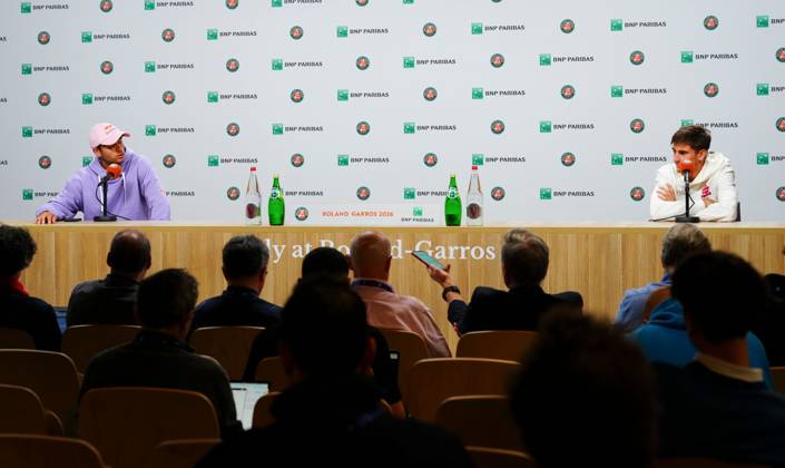 Tennis, French Open, Tag 13, Flavio Cobolli und Matteo Arnaldi Pressekonferenz