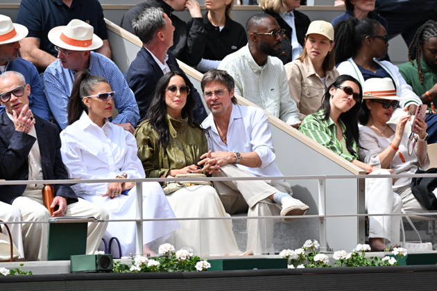 Tennis, French Open, Frauen, Finale, Brad Pitt und Ines de Ramon unter den Zuschauern