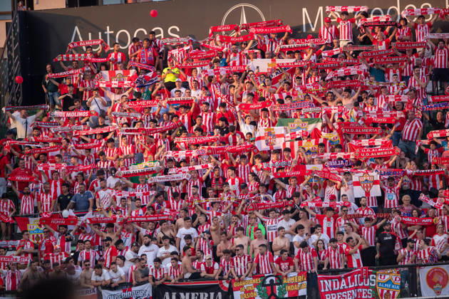ESP LaLiga Hypermotion playoff CD Castellon v UD Almeria fans of almeria during LaLiga Hypermotion, between CD Castellon v UD Almeria played at SkyFi Castalia Stadium in Castellon, on June 6, 2026 in Spain Spain Football Copyright: xJudithxAmigox xAgenciaxLOFx