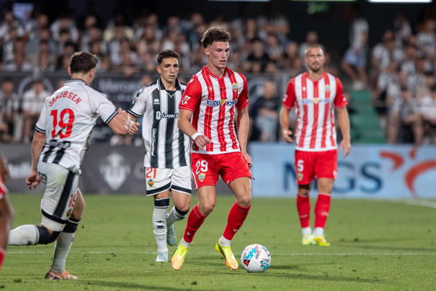 ESP LaLiga Hypermotion playoff CD Castellon v UD Almeria Stefan Dzodic of Almeria during LaLiga Hypermotion playoff between CD Castellon v UD Almeria played at SkyFi Castalia Stadium in Castellon, on June 6, 2026 in Spain Spain Football Copyright: xJudithxAmigox xAgenciaxLOFx