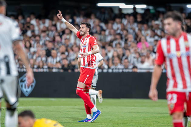 ESP LaLiga Hypermotion playoff CD Castellon v UD Almeria Jon Morcillo of Almeria during LaLiga Hypermotion playoff between CD Castellon v UD Almeria played at SkyFi Castalia Stadium in Castellon, on June 6, 2026 in Spain Spain Futbol Copyright: xJudithxAmigox xAgenciaxLOFx