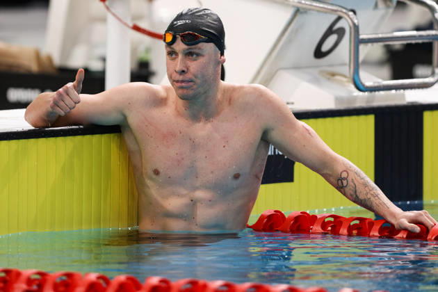 June 9, 2026, Sydney, Nsw, Australia: SAMUEL SHORT reacts after competing in the Men s 200m Freestyle heats during the 2026 Australian Swimming Commonwealth Games, Pan Pacific Championships and Para Pan Pacific Championships Trials. Sydney Australia - ZUMAt173 20260609_zsp_t173_015 Copyright: xStephanexThomasx