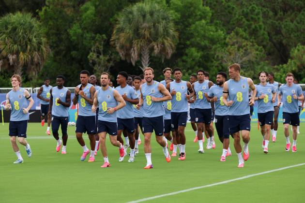 England players during a training session England Team Training, 2026 FIFA World Cup, WM, Weltmeisterschaft, Fussball Football, Palm Beach Gardens, Palm Beach, Florida, USA - 09 Jun 2026Florida Florida Blue Training Centre United States of America EDITORIAL USE ONLY No use with unauthorised audio, video, data, fixture lists, club league logos or live services. Online in-match use limited to 120 images, no video emulation. No use in betting, games or single club league player publications.  Copyright: xChrisxArjoon Shutterstockx 16918901p