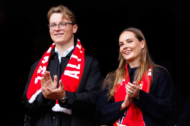 Football, Women, World Cup Qualifiers, Norway - Austria, Royals, Princess Ingrid and Prince Magnus