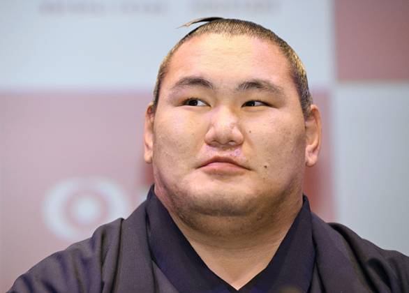 Sumo: Paris tournament Sumo grand champion Hoshoryu attends a press conference, PK, Pressekonferenz in Paris on June 11, 2026, ahead of a June 13-14 sumo tournament in the French capital.  A14AA0005618388P