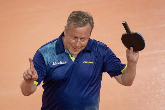 Table tennis, exhibition match with Jan-Ove Waldner and Jorgen Persson in Liberec
