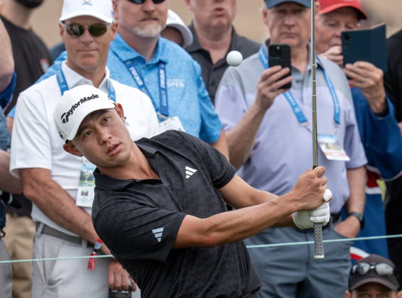 June 11, 2026, Caledon, On, CANADA: American Collin Morikawa watches his flop shot fly beside the 5th green during the first round of the RBC Canadian Open in Caledon, Ont. on Thursday June 11, 2026. Canada News - June 11, 2026  - ZUMAc35_ 20260611_zaf_c35_038 Copyright: xFrankxGunnx