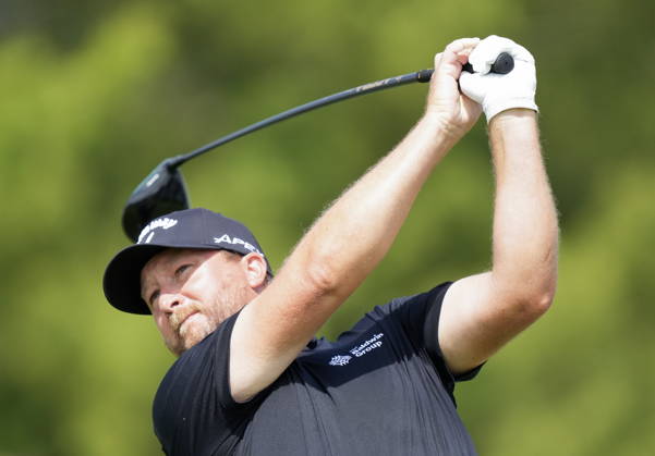 June 11, 2026, Caledon, On, CANADA: American Brice Garnett tees off on the ninth hole during the Canadian Open in Caledon, Ont., on Thursday, June 11, 2026. Canada News - June 11, 2026  - ZUMAc35_ 20260611_zaf_c35_056 Copyright: xNathanxDenettex