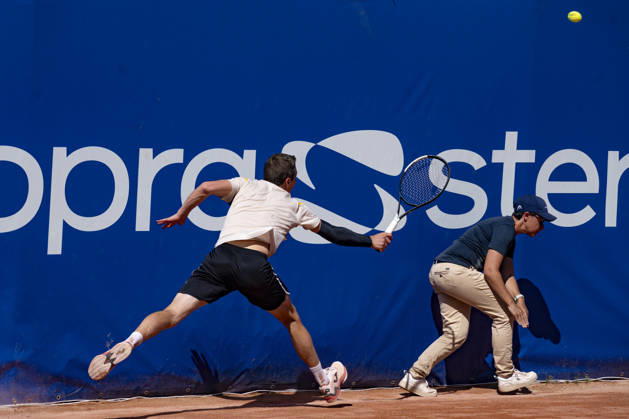 TENNIS : Open Sopra Steria - Lyon Villeurbanne 12 06 2026 Le belge Kimmer COPPEJANS affronte Daniel Elahi GALAN en 1 4 de finale du tournoi de tennis ATP, Tennis Herren Challenger Tour, Open Sopra Steria à Lyon-Villeurbanne, le 12 06 2026. Photo Sandrine Thesillat PsNewZ  Copyright: xSandrinexTHESILLATx
