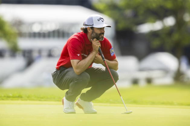 June 12, 2026, Caledon, On, Canada: Adam Hadwin, of Moose Jaw, Sask., lines up a putt on the first hole during the second round of the RBC Canadian Open in Caledon, Ont., on Friday, June 12, 2026. Canada News - June 12, 2026  - ZUMAc35_ 20260612_zaf_c35_099 Copyright: xNickxIwanyshynx