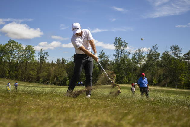 June 12, 2026, Caledon, On, Canada: American John VanDerLaan hits a shot on the eighth hole during the second round of the RBC Canadian Open in Caledon, Ont., on Friday, June 12, 2026. Canada News - June 12, 2026  - ZUMAc35_ 20260612_zaf_c35_116 Copyright: xNickxIwanyshynx