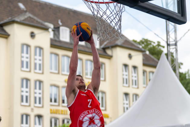 Bart van Schaik Team Utrecht, 27 goes to the basket Innside 3x3 Circus, basketball, group phase, D Sports, 13 06 2026 Innside 3x3 Circus, basketball, group phase, D Sports, 13 06 2026 Duesseldorf Copyright: xEibner-Pressefoto ThomasxHaeslerx EP_THR