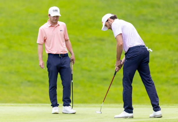 GOLF - Interwetten Open HAUS,AUSTRIA,13.JUN.26 - GOLF - HotelPlanner Tour, Interwetten Open, Golfclub Schladming. Image shows Calum Fyfe (SCO) and Maximilian Kieffer (GER).  GEPAxpictures xHaraldxSteiner