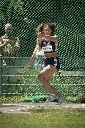 MANNHEIM, GERMANY - JUNE 13, 2026 : Nova Queen Kienast (GER Berlin Athletics Capital Club) competing in the women’s U20 hammer throw during the Juniorengala 2026 at Michael-Hoffmann-Stadion on June 13, 2026 in Mannheim, Germany. Baden-Wuerttemberg Germany Copyright: xAxelxKohringx