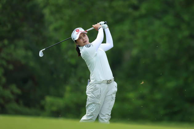 Dow Championship MIDLAND, MICHIGAN - JUNE 13: Hye-Jin Choi of Republic of Korea plays her fairway shot on the 9th hole during the third round of the Dow Championship at Midland Country Club in Midland, Michigan, USA on Saturday, June 13, 2026. Midland Michigan United States  Copyright: xJorgexLemusx originalFilename:lemus-dowchamp260613_npoJS.jpg