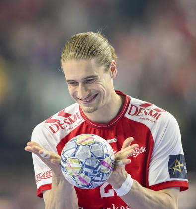 Juri Knorr AH action semi-final Aalborg Handbold AH vs Barca, on 13 06 2026 Men Handball EHF Champions League Final4 2026, from 13 06 14 06 2026 in Cologne Germany Lanxess Arena