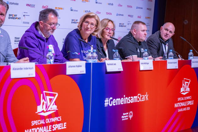 The Special Olympics National Games start on Monday 15 6 2026 in Saarland Minister-President Anke Rehlinger at the start press conference in Saarbrücken bub