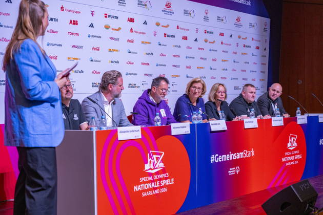 The Special Olympics National Games start on Monday 15 6 2026 in Saarland Minister-President Anke Rehlinger at the start press conference in Saarbrücken bub
