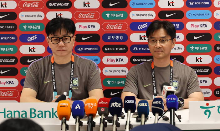 Fußball, FIFA WM 2026, Nationalteam Südkorea, Pressekonferenz