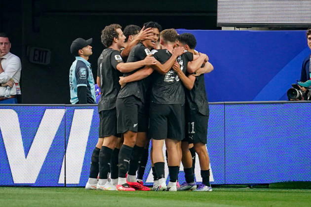USA Soccer 2026 FIFA World Cup Group Stage Group G Iran vs. New Zealand SoFi Stadium Inglewood, Los Angeles County, California Goal and celebration of the 1-0 score by Elijah Just New Zealand 11 Joy, emotion, celebration,detected_source_language Copyright: xJOERANxSTEINSIEKx