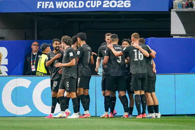 USA Soccer 2026 FIFA World Cup Group Stage Group G Iran vs. New Zealand SoFi Stadium Inglewood, Los Angeles County, California Goal and celebration of the 1-0 score by Elijah Just New Zealand 11 Joy, emotion, celebration,detected_source_language Copyright: xJOERANxSTEINSIEKx