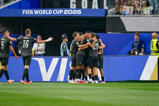USA Soccer 2026 FIFA World Cup Group Stage Group G Iran vs. New Zealand SoFi Stadium Inglewood, Los Angeles County, California Goal and celebration of the 1-0 score by Elijah Just New Zealand 11 Joy, emotion, celebration,detected_source_language Copyright: xJOERANxSTEINSIEKx
