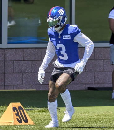 New York Giants wide receiver Odell Beckham, Jr (3) during minicamp held at the Quest Diagnostics Training Center in East Rutherford, New Jersey. CSM NFL, American Football Herren, USA 2026: NY Giants Minicamp June 09  - ZUMAc04_ 20260616_zma_c04_009 Copyright: xDuncanxWilliamsx