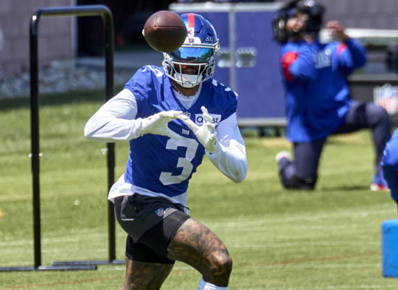 New York Giants wide receiver Odell Beckham, Jr (3) during minicamp held at the Quest Diagnostics Training Center in East Rutherford, New Jersey. CSM NFL, American Football Herren, USA 2026: NY Giants Minicamp June 09  - ZUMAc04_ 20260616_zma_c04_015 Copyright: xDuncanxWilliamsx