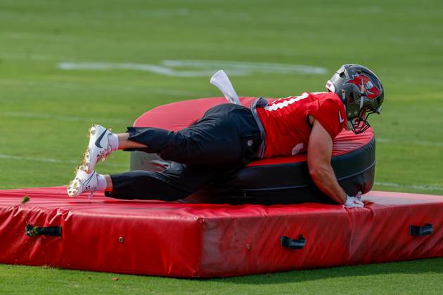 June 16, 2026, Tampa, Florida, USA: Tampa Bay Buccaneers linebacker John Bullock (30) works on a defensive drill during mandatory mini-camp at the AdventHealth Training Center in Tampa on Tuesday, June 16, 2026. Tampa USA - ZUMAs70_ 0859278536st Copyright: xJeffereexWoox