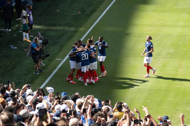 June 16, 2026, East Rutherford, New Jersey, USA: France s BRADLEY BARCOLA scores in the second half as France defeats Senegal 3-1 at FIFA World Cup, WM, Weltmeisterschaft, Fussball 2026 Group 1 match at New York New Jersey Stadium on June 16, 2026 in East Rutherford, New Jersey. East Rutherford USA - ZUMAb148 20260616_zap_b148_030 Copyright: xBryanxSmithx