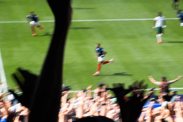 June 16, 2026, East Rutherford, New Jersey, USA: France s KYLIAN MBAPPE runs to the corner after scoring in the second half as France defeats Senegal 3-1 at FIFA World Cup, WM, Weltmeisterschaft, Fussball 2026 Group 1 match at New York New Jersey Stadium on June 16, 2026 in East Rutherford, New Jersey. East Rutherford USA - ZUMAb148 20260616_zap_b148_031 Copyright: xBryanxSmithx