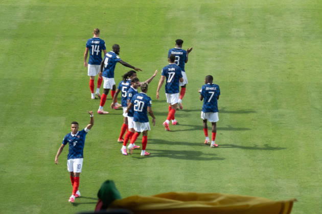 June 16, 2026, East Rutherford, New Jersey, USA: France celebrates a goal by KYLIAN MBAPPE in the second half as France defeats Senegal 3-1 at FIFA World Cup, WM, Weltmeisterschaft, Fussball 2026 Group 1 match at New York New Jersey Stadium on June 16, 2026 in East Rutherford, New Jersey. East Rutherford USA - ZUMAb148 20260616_zap_b148_020 Copyright: xBryanxSmithx