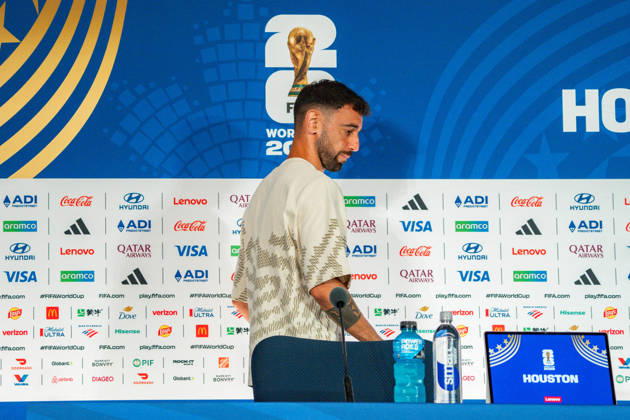 2026 FIFA World Cup, Group K, Match 1, Portugal vs. DR Congo, June 16, 2026, at NRG Stadium in Houston, Texas; press conference with Bruno Fernandes and Roberto Martinez; Trionda Ball,detected_source_language Copyright: xBahhoxKarax