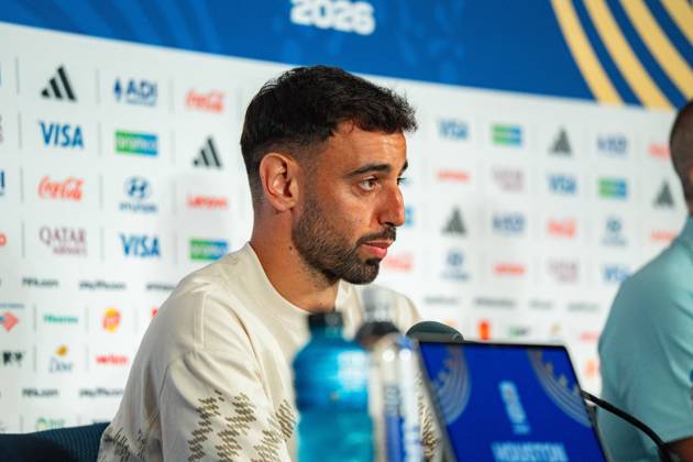 2026 FIFA World Cup, Group K, Match 1, Portugal vs. DR Congo, June 16, 2026, at NRG Stadium in Houston, Texas; press conference with Bruno Fernandes and Roberto Martinez; Trionda Ball,detected_source_language Copyright: xBahhoxKarax