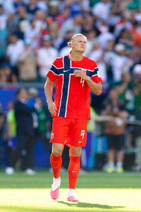 June 16, 2026; Foxborough, Massachusetts, USA; Norway forward Erling Haaland (9) takes the field in a FIFA World Cup, WM, Weltmeisterschaft, Fussball 2026 Group I match between Iraq and Norway at Boston Stadium. (c) CSM - ZUMAc04_ 20260616_zma_c04_109 Copyright: xBurtxGranofskyx