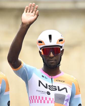 Baloise Belgium Tour 2026 Stage 1 SCHERPENHEUVEN-ZICHEM, BELGIUM - JUNE 17 : Girmay Biniam (ERI) of NSN Cycling Team during stage 1 of the 95th edition of Baloise Tour of Belgium an UCI ProSeries 2.Pro cycling road race stage for Men Elite of 187.9 km with start in Scherpenheuven-Zichem and finish in Scherpenheuven-Zichem on June 17, 2026 in Scherpenheuven-Zichem, Belgium, 17 06 2026 ( Motordriver Stephan Boone - Scherpenheuven-Zichem Belgium  Copyright: xTomasxSiskx