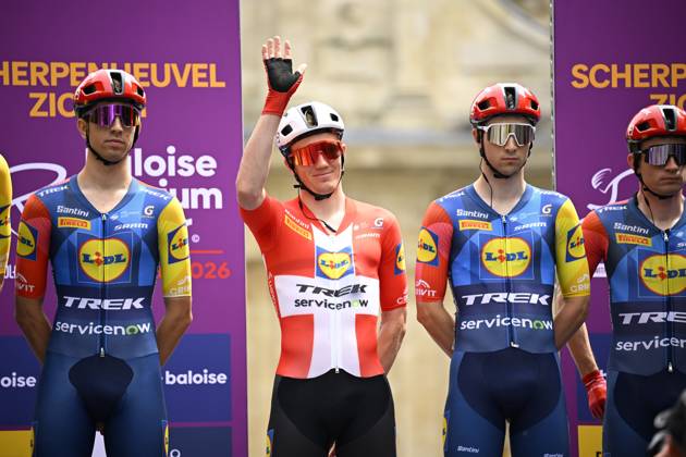 Baloise Belgium Tour 2026 Stage 1 SCHERPENHEUVEN-ZICHEM, BELGIUM - JUNE 17 : Kragh Andersen Soren (DEN) of Lidl - Trek during stage 1 of the 95th edition of Baloise Tour of Belgium an UCI ProSeries 2.Pro cycling road race stage for Men Elite of 187.9 km with start in Scherpenheuven-Zichem and finish in Scherpenheuven-Zichem on June 17, 2026 in Scherpenheuven-Zichem, Belgium, 17 06 2026 ( Motordriver Stephan Boone - Scherpenheuven-Zichem Belgium  Copyright: xTomasxSiskx