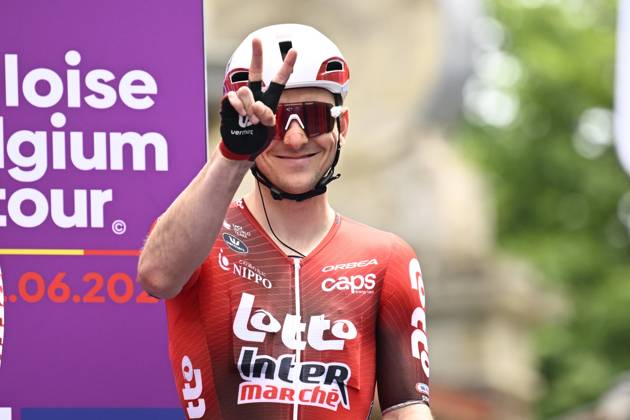 Baloise Belgium Tour 2026 Stage 1 SCHERPENHEUVEN-ZICHEM, BELGIUM - JUNE 17 : De Buyst Jasper (BEL) of Lotto Intermarche during stage 1 of the 95th edition of Baloise Tour of Belgium an UCI ProSeries 2.Pro cycling road race stage for Men Elite of 187.9 km with start in Scherpenheuven-Zichem and finish in Scherpenheuven-Zichem on June 17, 2026 in Scherpenheuven-Zichem, Belgium, 17 06 2026 ( Motordriver Stephan Boone - Scherpenheuven-Zichem Belgium  Copyright: xTomasxSiskx