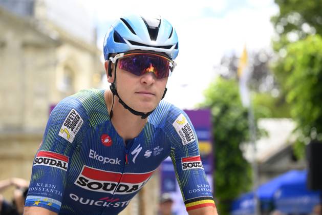 Baloise Belgium Tour 2026 Stage 1 SCHERPENHEUVEN-ZICHEM, BELGIUM - JUNE 17 : Merlier Tim (BEL) of Soudal Quick-Step during stage 1 of the 95th edition of Baloise Tour of Belgium an UCI ProSeries 2.Pro cycling road race stage for Men Elite of 187.9 km with start in Scherpenheuven-Zichem and finish in Scherpenheuven-Zichem on June 17, 2026 in Scherpenheuven-Zichem, Belgium, 17 06 2026 ( Motordriver Stephan Boone - Scherpenheuven-Zichem Belgium  Copyright: xTomasxSiskx