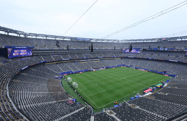 Football, 2026 FIFA World Cup, Norway v Senegal, heavy rain over the New Jersey Stadium